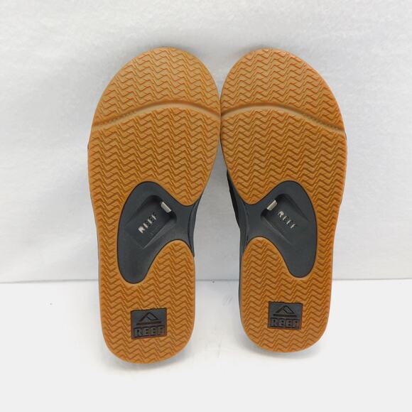 Reef Black Men's Fanning Flip Flop  with Bottle Opener Size 12 New - Picture 6 of 15